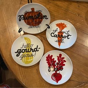 Gorgeous set of 4 fun plates from Crate and Barrel